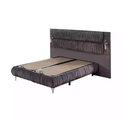 Camas Cama doble Hotel Marco de cama doble Madera Muebles Cama Tapizada Lujo