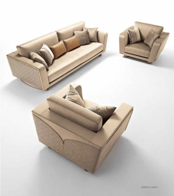 Conjunto de sofás Muebles de lujo Sofá Tapizado 3+2 Plazas Sofás 2 piezas Italia