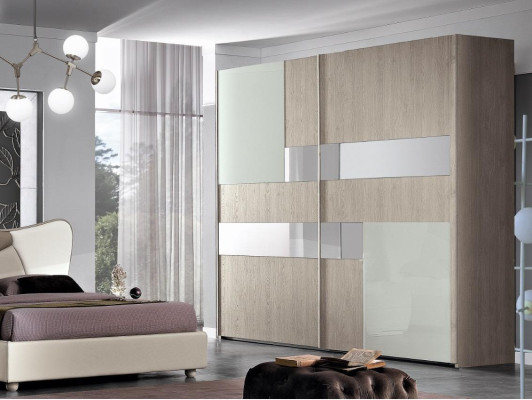 Conjunto completo de dormitorio moderno real cama armario mesita de noche 5 piezas