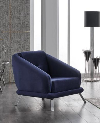 Sillón de lujo para sala de estar diseño moderno textil muebles de lujo asiento azul.