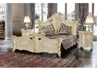 Muebles de Diseño Moderno Cama 2x Mesita de Noche 3 piezas Conjunto de Dormitorio de Lujo
