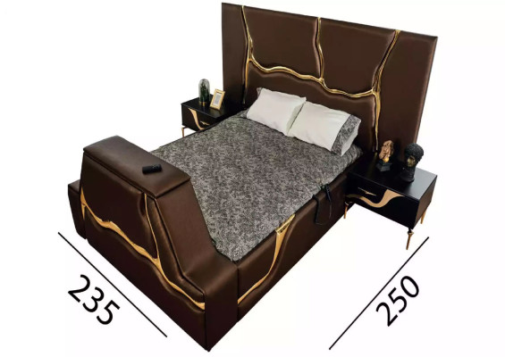 Diseño cama camas tapizadas cama doble matrimonial muebles lujo dormitorio estructura cama
