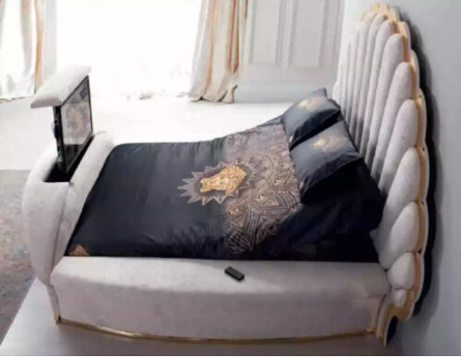 Cama real, camas de lujo, muebles de dormitorio 200x200 decoración.