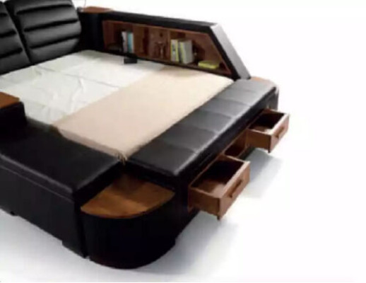 Cama multifuncional Camas dobles Estructura de cama moderna Camas 180x200cm Hotel Nuevo