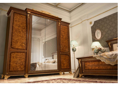 Armario de madera maciza para dormitorio hecho en Italia