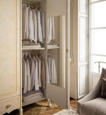 Armario de madera maciza para dormitorio de estilo italiano