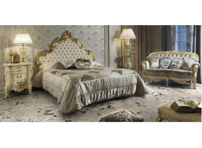 Cama 2x Mesita de noche 3 pzs. Juego de dormitorio Conjunto de camas de hotel de diseñador Nuevo.