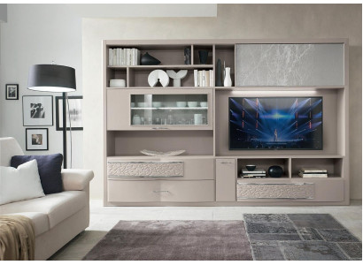 Mueble de pared aparador aparador pared mueble de televisión cómoda de madera diseño moderno beige