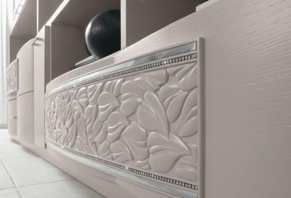 Mueble de pared aparador aparador pared mueble de televisión cómoda de madera diseño moderno beige