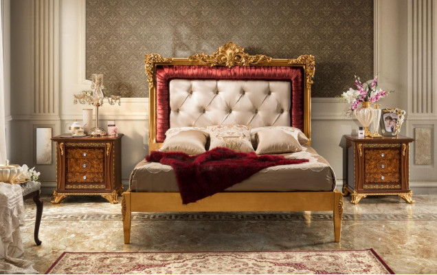 Cama doble Marco de cama Diseño de hotel Tapizado Nuevo Lujo Cama Dormitorio Camas