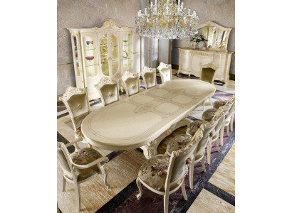 Muebles de madera de Italia, mesas de comedor, amueblado, mesa de comedor de lujo, mesa maciza.