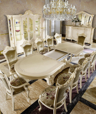 Muebles de madera de Italia, mesas de comedor, amueblado, mesa de comedor de lujo, mesa maciza.