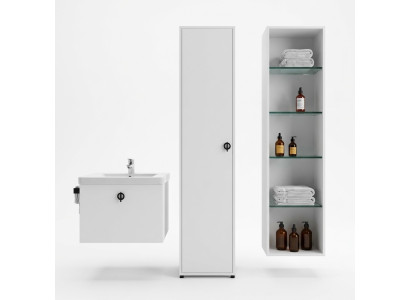 Armario de baño color blanco moderno de lujo rectangular Mueble de baño