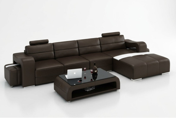 Sofá de cuero sofá conjunto de salón sofá de esquina conjunto de esquina diseño sofá moderno F3008C.