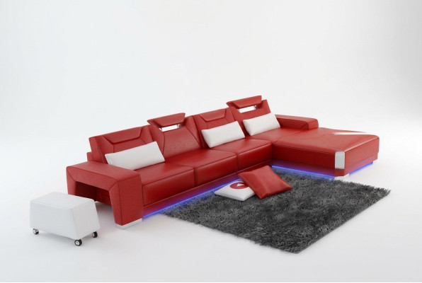 Sofá de cuero Sofá Módulo de salón Sofá esquinero Juego de esquina Diseño Sofá moderno F3011C