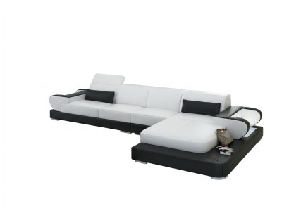 Sofá de cuero Sofá Sala de estar Sofá esquinero Conjunto de esquina Diseño moderno Sofá G8002C