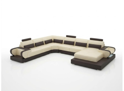 Sofá de cuero sofá sala de estar sofá de esquina conjunto de esquina diseño moderno sofá G8003
