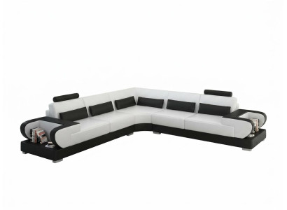 Sofá de cuero Sofá de salón Sofá de esquina Conjunto de esquina Diseño sofisticado Sofá moderno G8003B