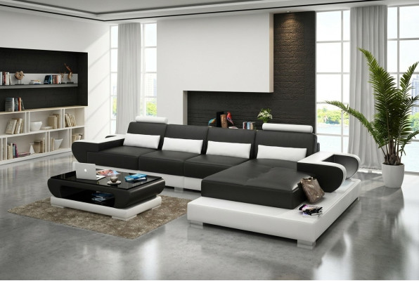 Sofá de cuero Sofá Sofá de la sala Sofá de esquina Juego de sofá Diseño moderno Sofá G8003C