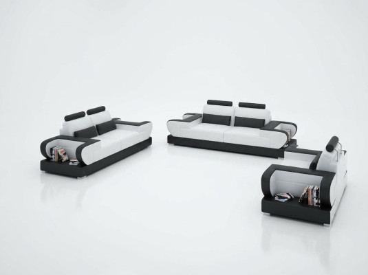 Sofá de cuero conjunto de sofás de diseño de salón 3+2+1 asientos estilo moderno sofá G8003D