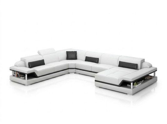Sofá de cuero Sofá conjunto de salón Esquina Sofá conjunto de esquina Diseño Sofá moderno G8004
