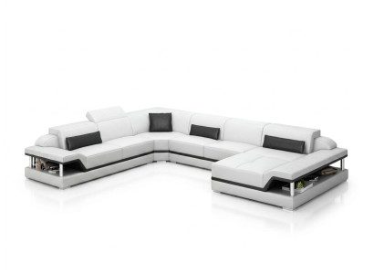 Sofá de cuero Sofá conjunto de salón Esquina Sofá conjunto de esquina Diseño Sofá moderno G8004