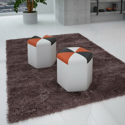 Diseño otomano de taburete tapizado otomano asiento chaise tapizado FT004
