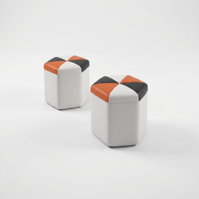 Diseño otomano de taburete tapizado otomano asiento chaise tapizado FT004