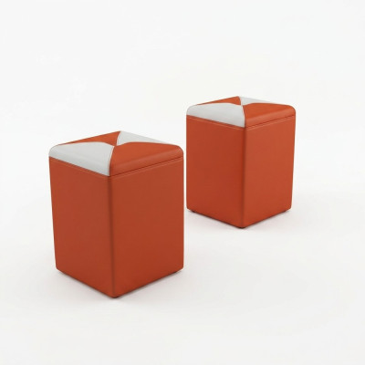 Diseño de taburete acolchado taburete otomano asiento chaise tapizado FT006