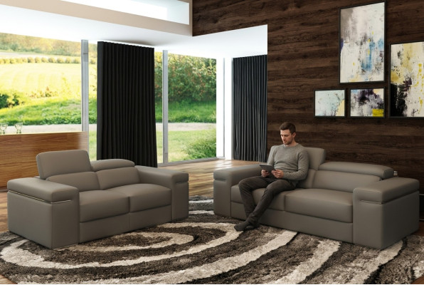 Sofá de cuero ajustable con cojín de asiento, juego de sala de estar, sofá de cuero 3+2+1.