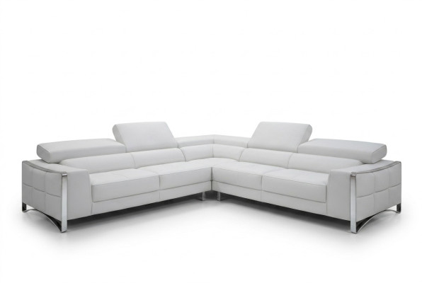 Sofá de cuero, sofá en forma de U, sofá esquinero, conjunto de esquina, diseño moderno 1504B.