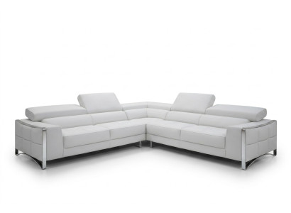 Sofá de cuero, sofá en forma de U, sofá esquinero, conjunto de esquina, diseño moderno 1504B.