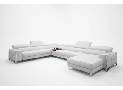 Sofá esquinero multifuncional, sofá de TV, sofá de cuero, conjunto de sala de estar en forma de U.