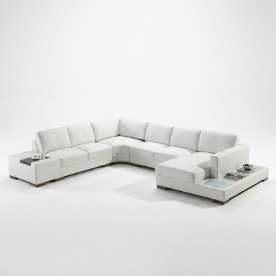 Sofá de cuero, sofá de esquina, sofá de salón, tapizado, asiento, conjunto de esquina, sofás XXL, sofás grandes, nuevos