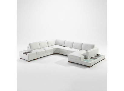 Sofá de cuero, sofá de esquina, sofá de salón, tapizado, asiento, conjunto de esquina, sofás XXL, sofás grandes, nuevos