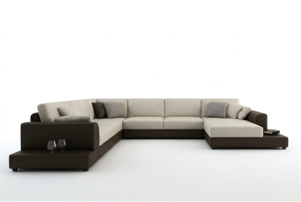 Sofá de cuero Sofá Sofá de esquina Conjunto de esquina Diseño decorativo moderno