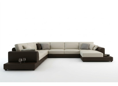 Sofá de cuero Sofá Sofá de esquina Conjunto de esquina Diseño decorativo moderno