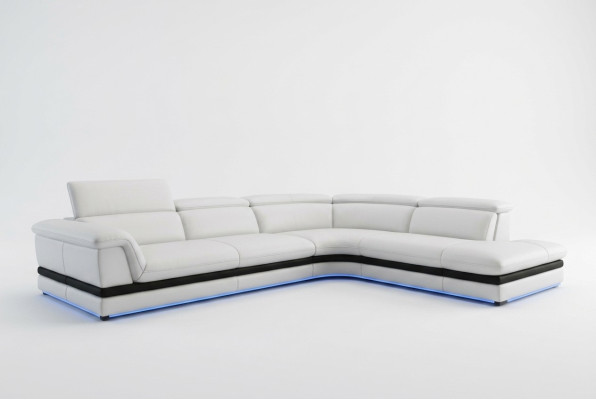 Sofá de cuero Sofá de diseño de esquina de sofá conjunto moderno 5130