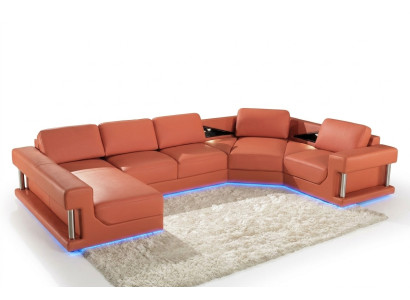 Sofá de cuero Sofá Sofá de la sala de estar Sofá de esquina Conjunto de esquina Diseño Sofá moderno A1131