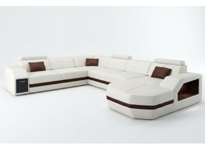 Sofá de cuero Sofá de sofá Sala de estar Esquina Sofá Esquina Conjunto Diseño Sofá Moderno C4011 Nuevo
