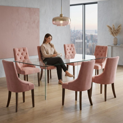 8x Chesterfield Sillón Sala de Estar Club Tapizado Silla Sillas Juego de Asientos Nuevo