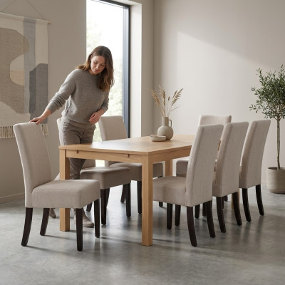 6x Conjunto de sillas acolchadas para asientos de salón, sala de espera, despacho, consultorio, sala de estar o club.