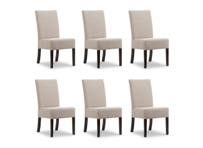 6x Conjunto de sillas acolchadas para asientos de salón, sala de espera, despacho, consultorio, sala de estar o club.