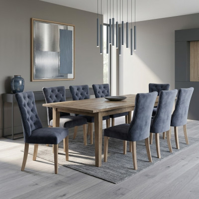8 sillas silla tapizada diseño Chesterfield conjunto de sillones completo