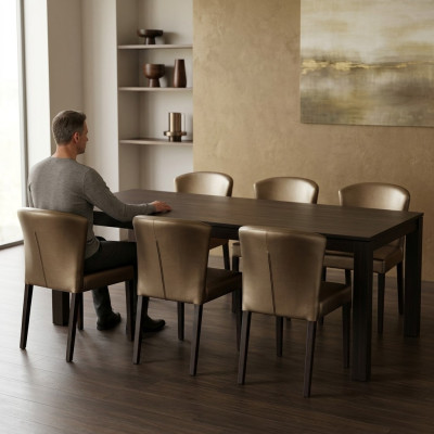 8 sillas silla tapizada diseño conjunto de reposabrazos silla completa moderno set nuevo