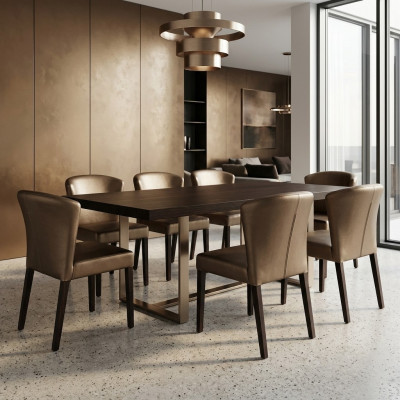 8 sillas silla tapizada diseño conjunto de reposabrazos silla completa moderno set nuevo