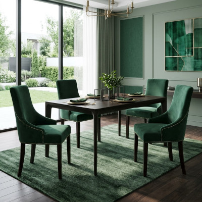 Juego de 4x sillas de diseño acolchadas para asiento sillón conjunto de club salón.