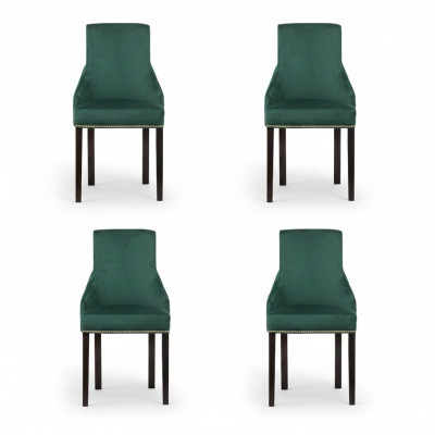 Juego de 4x sillas de diseño acolchadas para asiento sillón conjunto de club salón.