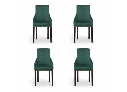 Juego de 4x sillas de diseño acolchadas para asiento sillón conjunto de club salón.