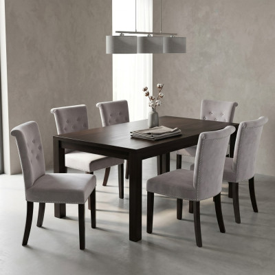 6x Sillas de diseño con cojines para asiento, juego de sillas estilo lounge para sillón club.